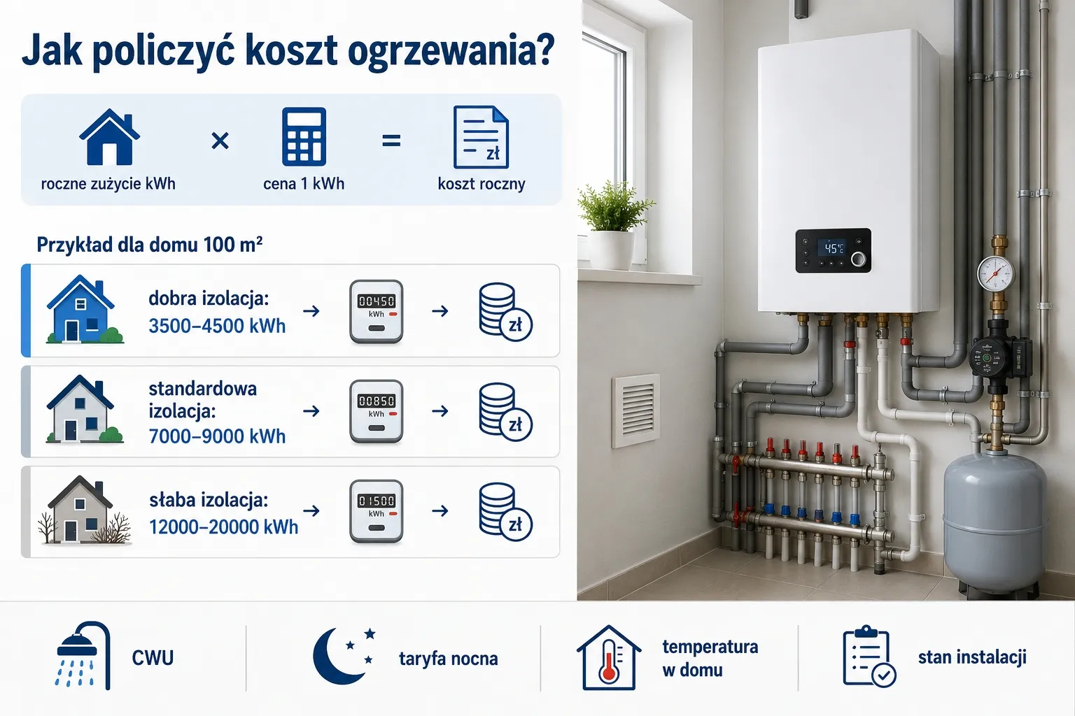Jak policzyć koszt ogrzewania kotłem elektrycznym